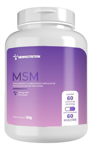Newnutrition Msm (metilsulfonilmetano) 750mg 60 Cápsulas