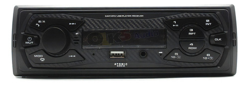 Autoestereo Fm Mp3 Usb Aux Bt Control 2 Rca Atomic Silver300
