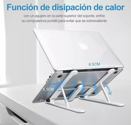 Soporte horizontal para laptop, soporte ergonómico para teclado, soporte  para computadora con disipación de calor, soporte ajustable de 8 ángulos  para