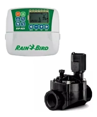 Kit Riego Automatico Programador 6 Zonas Solenoide Rain Bird
