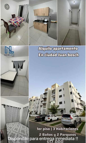 Apartamento Vacío En Alquiler En Ciudad Juan Bosch San Isidr