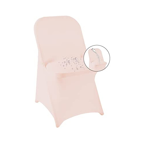 Juego De 20 Fundas De Silla Plegables De Licra Rosa Cla...