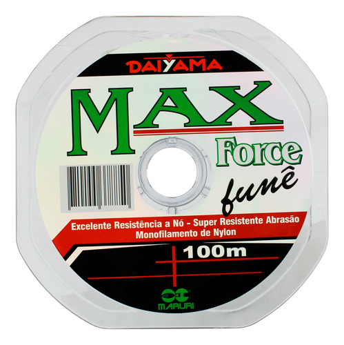 Linha Monofilamento Max Force Fume 0,23mm 100m - Maruri
