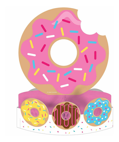 Creative Converting 324235 Centro De Mesa De Donut Para Fies