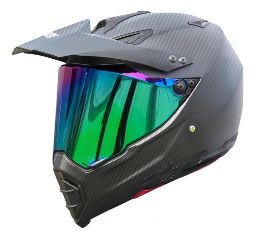 Casco Trail Kov Kx1 Iridium Certificado Dot Fibra De Carbono Color Diseño Fibra De Carbono Tamaño Del Casco L (59cm-60cm