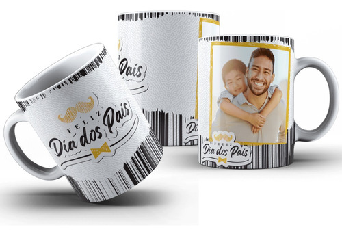 Caneca De Cerâmica Personalizada Com Foto - Dia Dos Pais!