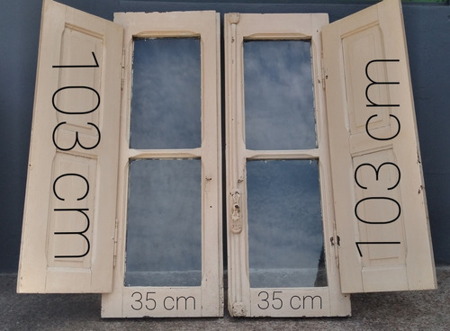 Ventana Doble Con Vidrios, Madera Maciza (sin Marco)