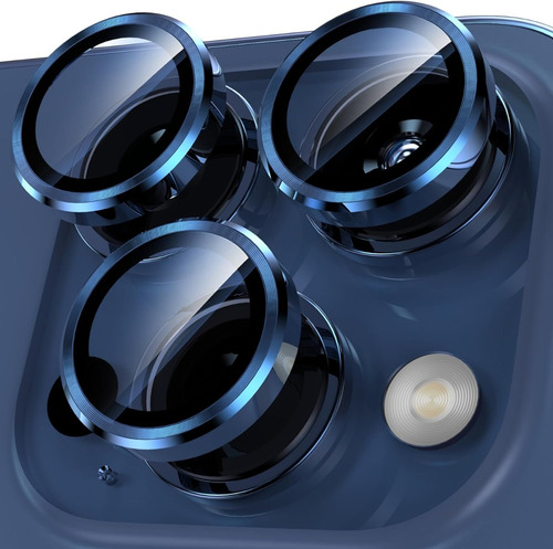 Protector Lente De Camara Para iPhone 15 Pro Max Azul Blue