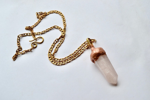Imagen 4 de 5 de Collar Barbie Cuarzo Rosa, Piedra Natural, Reiki, Meditacion