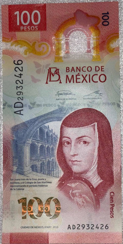 Billete De Cien Pesos Mexicanos Serie Aa