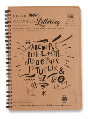 Caderno Lettering Kraft 180grs - Cicero