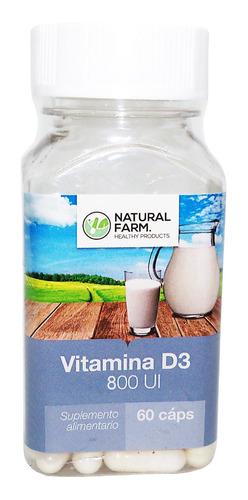 Vitamina D3 800ui Natural Farm 60 Capsulas