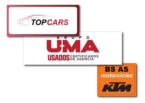 30 Patentes Personalizadas Pvc, Agencia Automotor Blanco