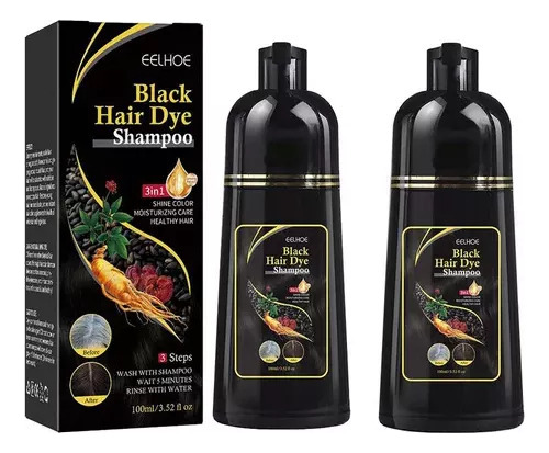 Champús Instantáneos Para Tinte De Cabello Negro 2 Fgd