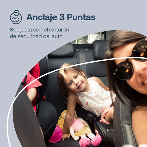 Autoasiento Bebe CS101 Confort Booster Color Rosa Bebesit