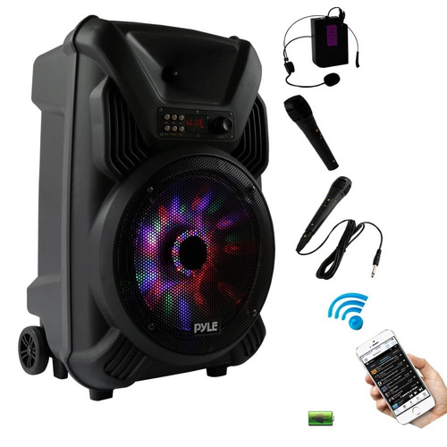 Pyle Bafle Portatil Pphp126wmu Fm Usb Mic Bluetooth