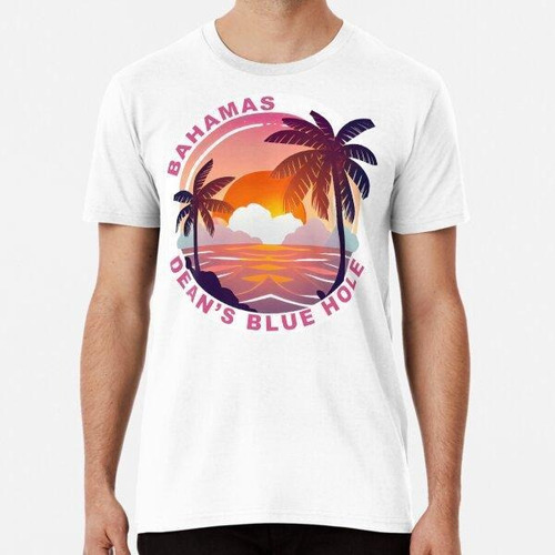 Remera Dean's Blue Hole Beach Bahamas Algodon Premium 