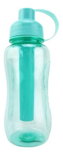 Garrafa Squeeze 600ml Resistente Com Tampa E Porta Gelo