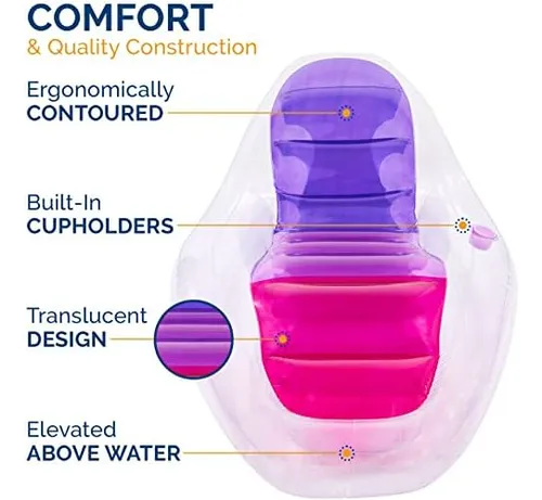 Swimways Dry Float Lounger Pool Float, Silla Reclinable Para