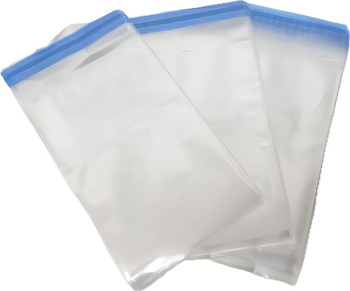Saco Adesivado Plástico Transparente C/ Aba 10x10 C/ 300un