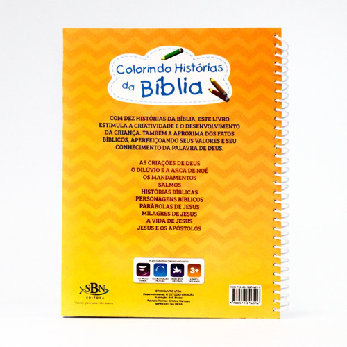 Livro Colorindo Histórias Da Bíblia Para Crianças