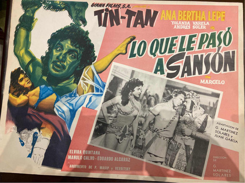 Lo Que Le Paso A Sanson. Tin-tan. Usado. Lobby Card.