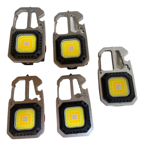 5 Pcs Linterna Led Llavero Multifuncional C Desarmador Y Más