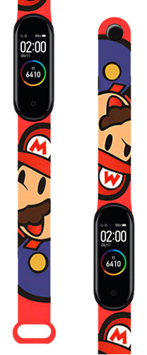 Correa Compatible Con Xiaomi Mi Band 4 Y 3 Mario Bros