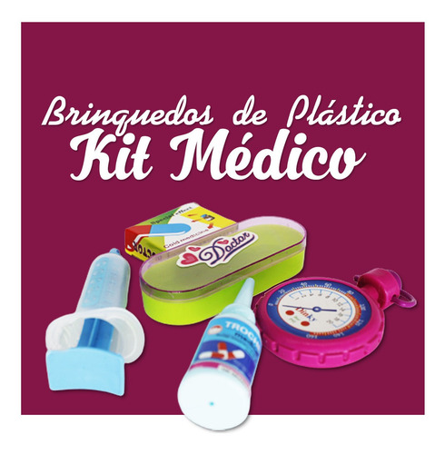Imagem 4 de 7 de Brinquedo Kit Medico Infantil 6pç Seringa Caixa De Remedio