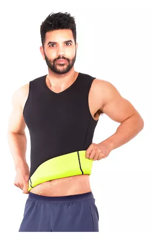 Camiseta Faja Reductora Bellati 318 Color Blanco Elástica Para Hombre