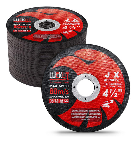 Luckut Disco De Rueda De Corte De 4-1/2 X 3/64 X 7/8 Pulgada