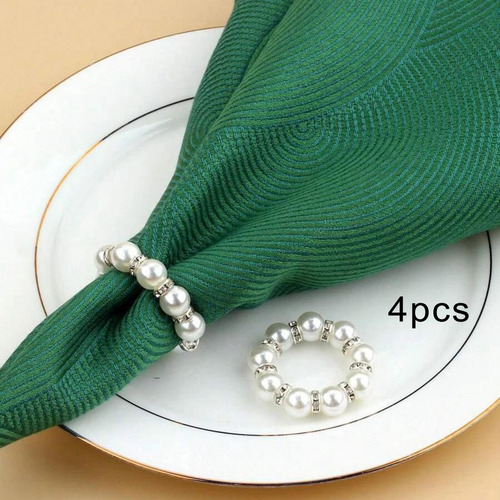 5 X 4 Uds. De Hebillas De Servilleta De Diamantes De
