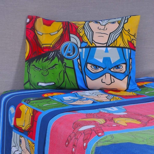 Imagen 2 de 3 de Sabanas Avengers 1 Plaza Y Media | All