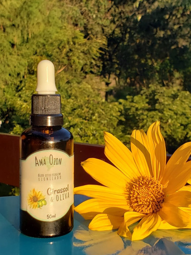 Óleos Ozonizados De Girassol E Oliva Com Arnica E Cânfora Fragrância Suave Tipo de embalagem Vidro Ambar com Conta Gotas
