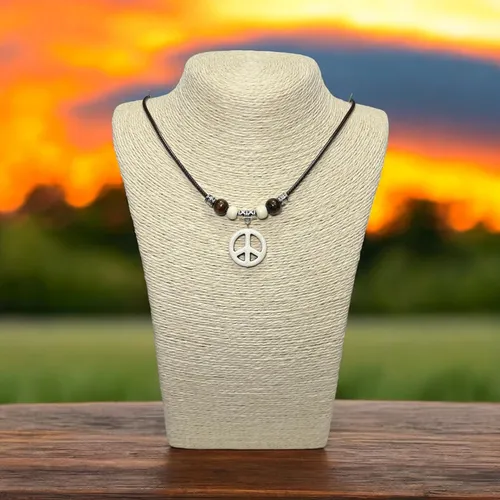 Collar Con Símbolo De Signo De La Paz, Collar Con Símbolo De