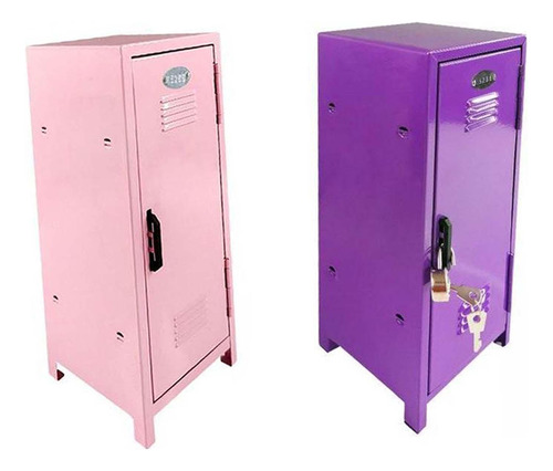 2x Gabinete De Almacenamiento De Maquillaje Rosa Y Violetas