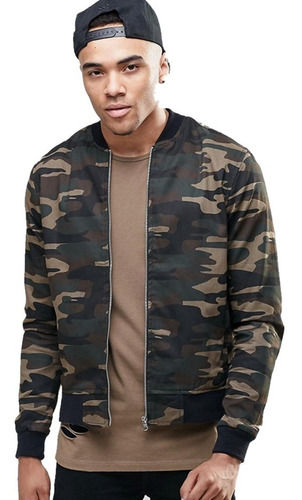 Chaqueta Cazadora Bomber Hombre Camo Camuflada Militar