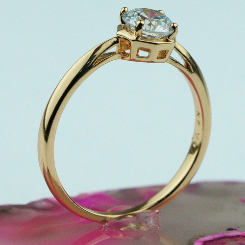 Imagen 2 de 10 de Anillos Compromiso Oro 18k Joyas Joyeria Sortijas Elegante