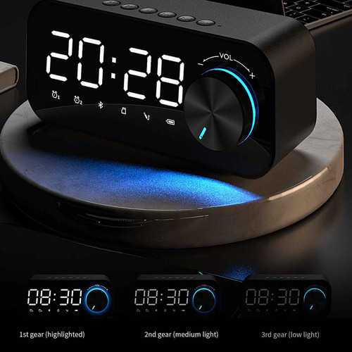 Nuevo Altavoz Bluetooth Smart Mirror, Subwoofer Portátil Min