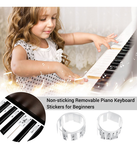 Imagen 6 de 8 de 88-teclas Piano Note Gráfico De Notas No Pegado Piano Extraí