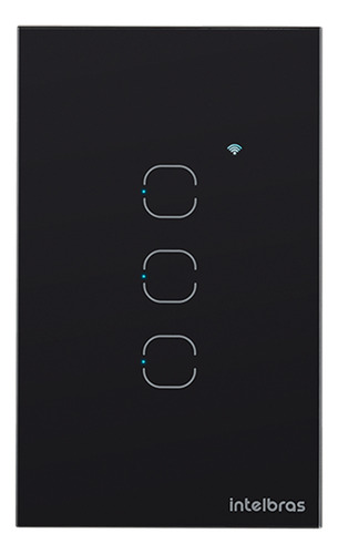 Interruptor Touch Inteligente Zigbee 3 Teclas Ezs 1003 Preto