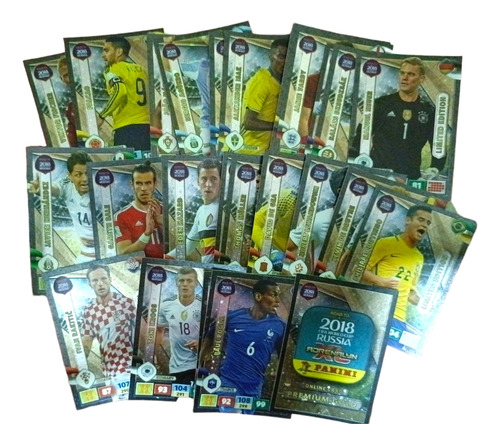 26 Tarjetas Límited Edition Adrenalyn Road To Rusia Panini