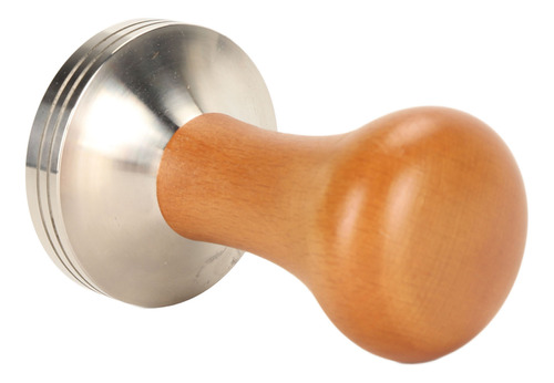 Coffee Tamper, Mango De Madera Maciza Y Acero Inoxidable