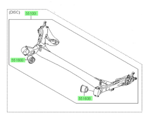 Eje Torsion Completo Hyundai Accent Rb 2011 2020