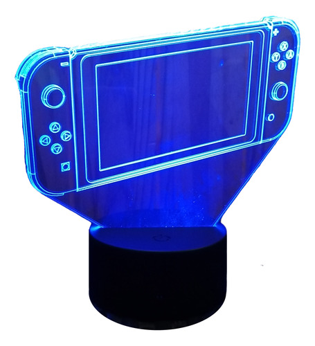 Nintendo Switch En Lámpara Led Ilusion 3d 7 Colores En Uno