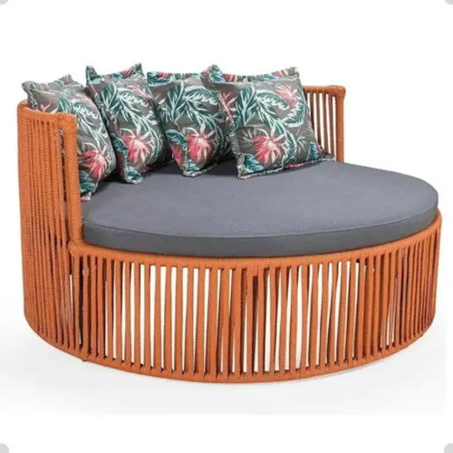 Chaise Maitê Corda Náutica 2 Lugares Sofisticasa Jardim