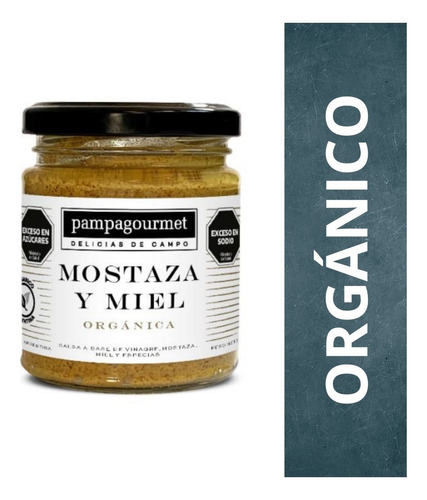 Salsa De Mostaza Y Miel Orgánica Pampa Gourmet X 170 Gr
