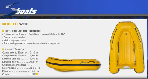 Imagem 5 de 7 de Bote S-210 Sboats