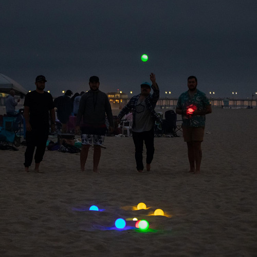 Gosports 100mm Led Bocce Ball Set - Incluye 8 Luz Wx