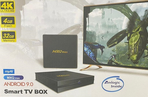 Conversor Smart Tv Box Android10 4k Netflix 4gb Ram 32gb Rom